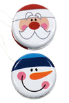 Santa and Snowman Yo-Yos Tin Toy Set of 2 | poptoptoys.