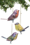 Birds Ornaments Holiday Tin Set 3 Canaries | poptoptoys.