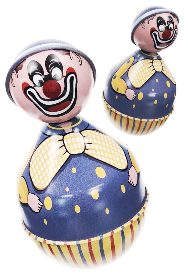 Clown Doll Roly Poly : Wobble Classic Tin Toy : Sweet Sounds – Pop Top Toys
