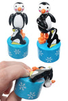 Pete and Pip Penguins Wooden Push Puppet | poptoptoys.