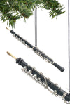 Oboe Christmas Ornament Black Silver | poptoptoys.