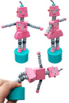 Paulina Pink Robot Thumb Puppet Poses | poptoptoys.