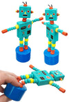 Sammy Square Head Robot Thumb Puppet Poses | poptoptoys.
