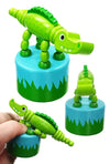 Alligator Ally Wood Push Puppet Thumb Toy | poptoptoys.
