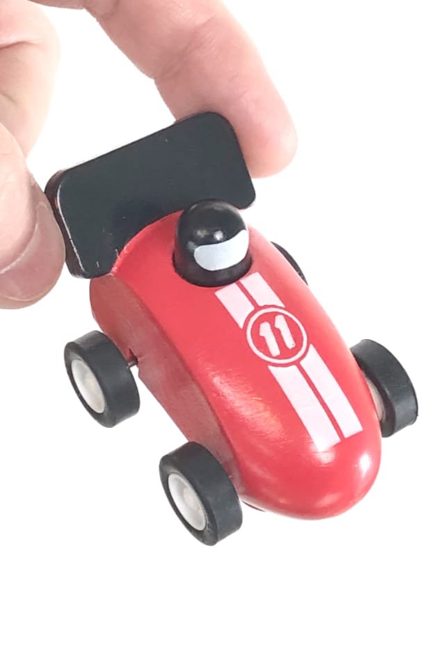 Race Car Wooden : Red Racer : Preschool Auto : Original Toy – Pop Top Toys