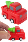 Christmas Tree on Red Truck Pull Back Bright Red