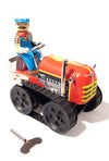 Red Tractor and Farmer Tin Toy | poptoptoys.
