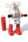 Robby Piston Action Robot Silver | poptoptoys.