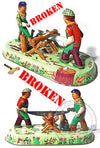Lumberjacks Sawing Log ***Broken | poptoptoys.