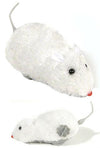 Fuzzy Soft White Mouse Wind Up | poptoptoys.