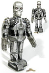 Terminator Steel Skeleton Robot Windup Tin Toy | poptoptoys.