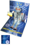 Robot Happy Birthday 3D Pop Up Card | poptoptoys.