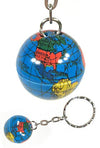 Tin Globe Keychain Silver Key Ring | poptoptoys.