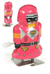 Mini Magic Girl Pink Robot Tiny Tin Toy | poptoptoys.