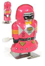 Mini Magic Girl Pink Robot Tiny Tin Toy | poptoptoys.
