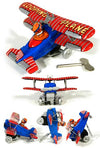 Looping Plane Tin Toy Windup Classic | poptoptoys.