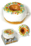 White Frosted Diner Donut Wind Up | poptoptoys.