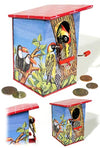 Woodpecker Bird Bank Tin Wind Up | poptoptoys.