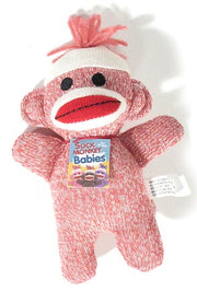 Sock Monkey Baby Pink by Schylling | poptoptoys.