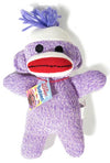 Sock Monkey Purple Baby Soft Huggable | poptoptoys.
