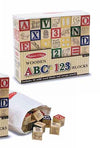 ABC Blocks Wooden Classic Set 50 Pieces | poptoptoys.