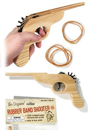 Rubber Band Shooter Wood Toy Gun | poptoptoys.