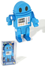 EraserBot Posable Robot Eraser Blue | poptoptoys.