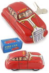 Red Fire Chief Classic Car Mini Tin Toy | poptoptoys.