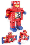 Rocky Red Robot Wood Posable Large | poptoptoys.