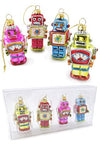 Retro Robot Colorful Ornaments Set of 4 | poptoptoys.