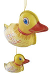 Tin Toy Ducky Ornament Yellow Tin | poptoptoys.