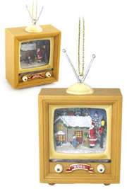 Santa and Child Retro TV Ornament | poptoptoys.