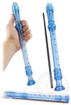 Blue Recorder Clear Musical Flute | poptoptoys.