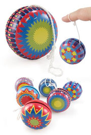 Vintage Colorful Yo Yo Tin Toy | poptoptoys.