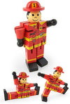 Flint the Fireman Wood Posable Large | poptoptoys.