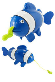 Cary Clown Fish Tub Wind Up Blue | poptoptoys.
