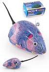 Mouse Blue and Pink Wind Up Tin Toy | poptoptoys.