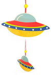 UFO Saucer Flat Ornament Glitter | poptoptoys.