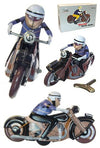 Spin Out Motorcycle Amazing Tin Racer | poptoptoys.