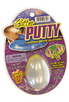 White Putty Silver Glitter in Toy Egg | poptoptoys.