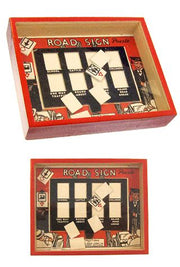 Road Sign Puzzle Vintage Wood UK | poptoptoys.