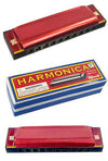 Harmonica Red Metal Cowboy Music | poptoptoys.