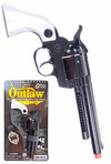 Outlaw Black Replica Revolver 12 Shot Ring Cap Gun | poptoptoys.