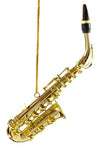 Gold Saxaphone Metal Ornament | poptoptoys.