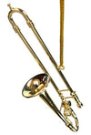 Gold Trombone Metal Ornament | poptoptoys.
