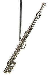 Silver Flute Metal Ornament | poptoptoys.