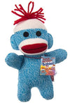 Sock Monkey Baby Soft Blue and White | poptoptoys.