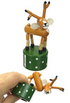 Reindeer Santas Wood Thumb Puppet | poptoptoys.