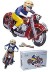 Colorful Spin Out Motorcycle Tin Racer | poptoptoys.