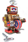 Gold Robot Band Cymbals Windup Tin Toy | poptoptoys.